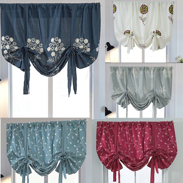 short roman curtain embroidered curtain tie up curtains rod pocket for kitchen window valance blackout adjustable roman blinds
short roman curtain embroidered curtain tie up curtains rod pocket for kitchen window valance blackout adjustable roman blinds