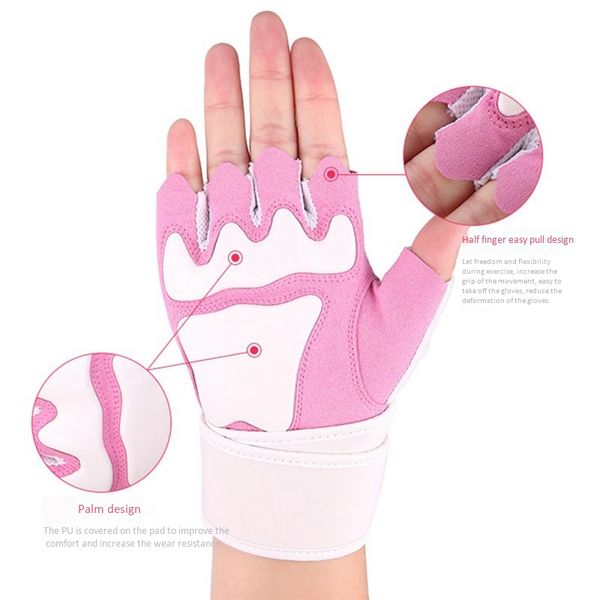 gym gloves women's half finger riding wristband long dumbbell bodybuilding sports non-slip training breathable wear gloves, Black
gym gloves women's half finger riding wristband long dumbbell bodybuilding sports non-slip training breathable wear gloves, Black