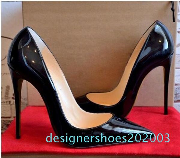 so kate 12cm high heels shoes red bottom nude color genuine leather point toe pumps, Black
so kate 12cm high heels shoes red bottom nude color genuine leather point toe pumps, Black