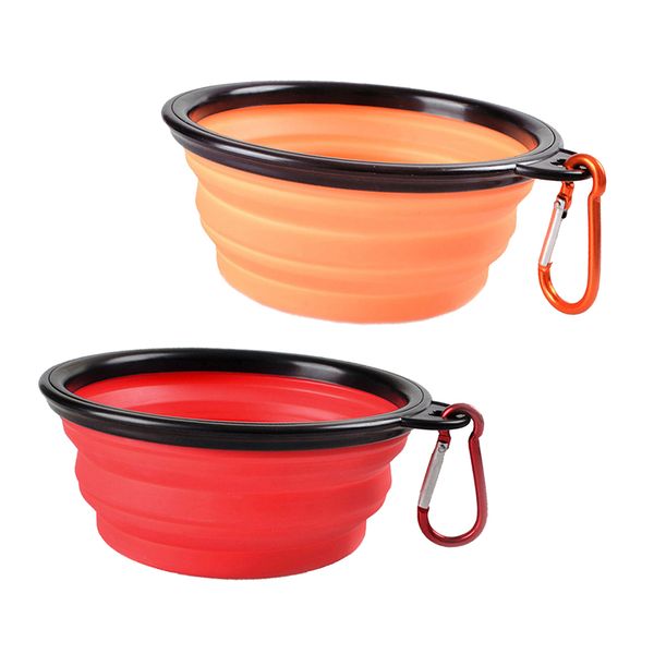 2pcs collapsible silicone dog bowl foldable expandable cup dish for pet food water feeding, portable travel bowl with a hook
2pcs collapsible silicone dog bowl foldable expandable cup dish for pet food water feeding, portable travel bowl with a hook