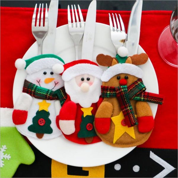 new arrival christmas decorations small snowman elk and santa fork bags creative home tableware sets fj401
new arrival christmas decorations small snowman elk and santa fork bags creative home tableware sets fj401