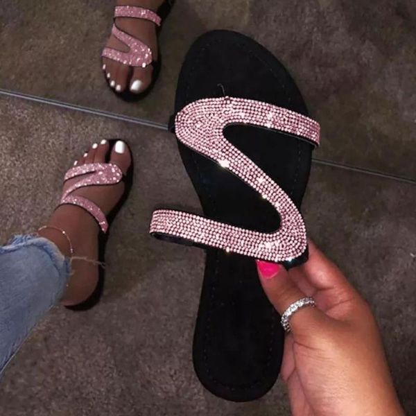 women summer flat slippers rhinestone shoes open toe roman beach sandals ladies flip flops black non-slip slides
women summer flat slippers rhinestone shoes open toe roman beach sandals ladies flip flops black non-slip slides