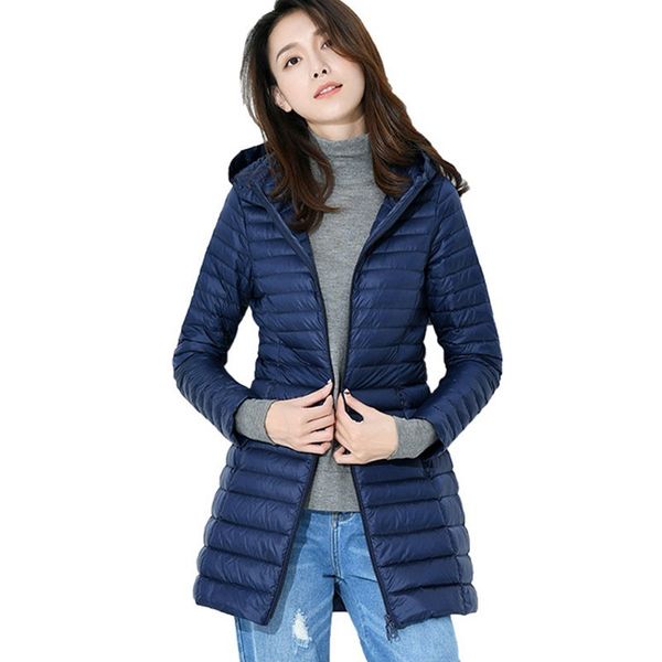 winter basic hooded long down jacket female 2019 new white duck feather simple fashion light and thin coat women plus size hj153, Black
winter basic hooded long down jacket female 2019 new white duck feather simple fashion light and thin coat women plus size hj153, Black