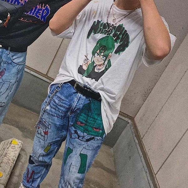 20fw green cartoon character green printing tee t-shirt summer short sleeves men women street skateboard crew neck breathable hfhltx076, White;black
20fw green cartoon character green printing tee t-shirt summer short sleeves men women street skateboard crew neck breathable hfhltx076, White;black
