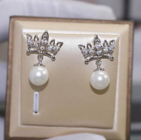 2019 new 925 sterling silver crown earrings for women stud earrings crystal pearl crown silver earrings sweet lovely, Golden
2019 new 925 sterling silver crown earrings for women stud earrings crystal pearl crown silver earrings sweet lovely, Golden