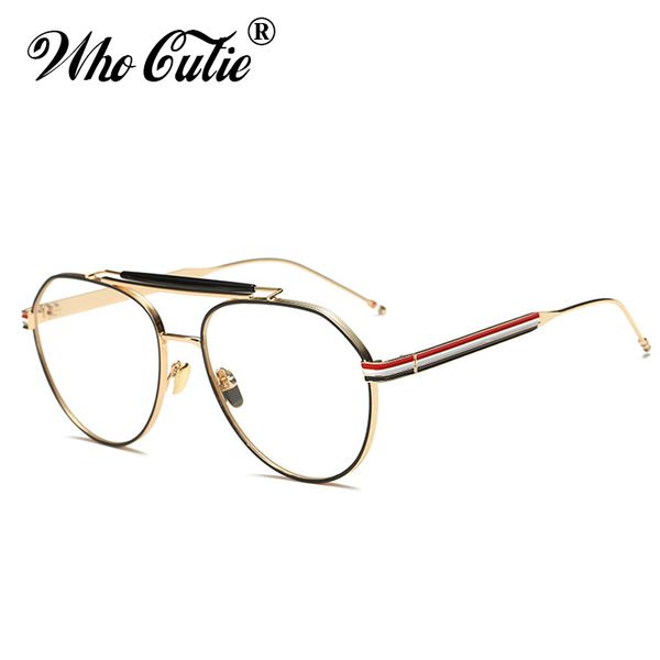 who cutie pilot clear optical lens fake glasses 2018 men women eyewear retro gold metal frame plain eyeglasses oculos om364, Black
who cutie pilot clear optical lens fake glasses 2018 men women eyewear retro gold metal frame plain eyeglasses oculos om364, Black