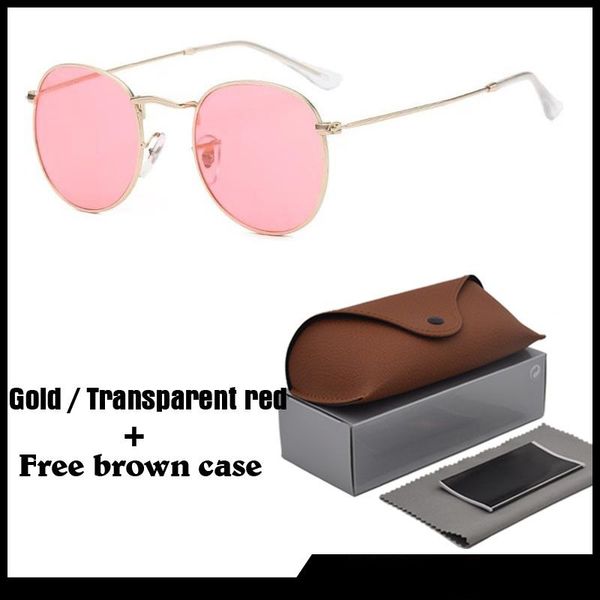 13 colors to choose brand designer sunglasses for men women round sun glasses metal frame uv400 lens with brown case and box, White;black
13 colors to choose brand designer sunglasses for men women round sun glasses metal frame uv400 lens with brown case and box, White;black