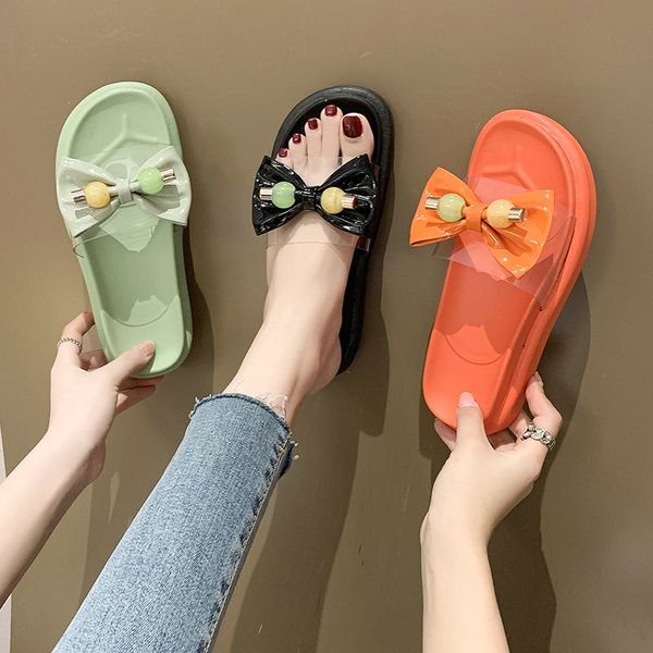 female shoes slippers women summer transparent heel slides fashion platform med butterfly-knot 2020 flat rubber pu, Black
female shoes slippers women summer transparent heel slides fashion platform med butterfly-knot 2020 flat rubber pu, Black