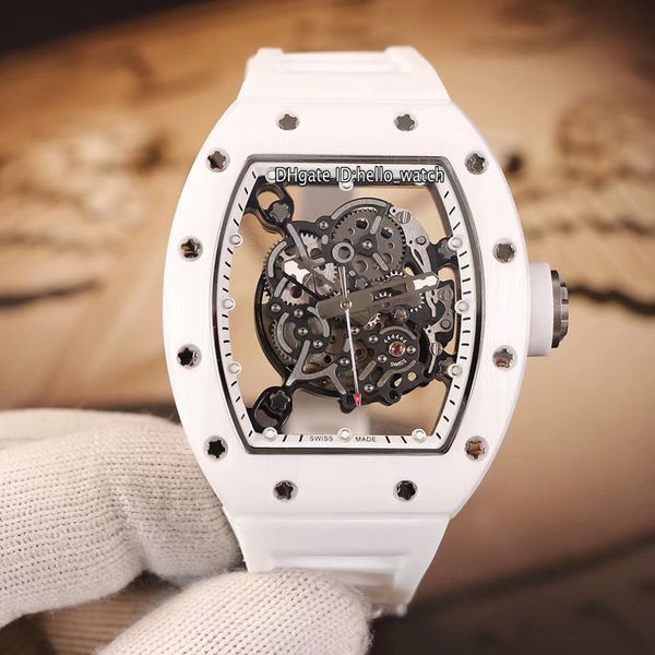 edition 43mm rm055 white nano-ceramic composites case skeleton dial japan miyota automatic mens watch white rubber sport watches 2color, Slivery;brown
edition 43mm rm055 white nano-ceramic composites case skeleton dial japan miyota automatic mens watch white rubber sport watches 2color, Slivery;brown