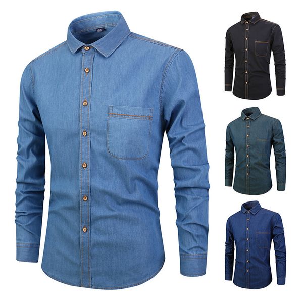 men's fashion shirts men solid 100% cotton soft cowboy shirt men casual long sleeve dress shirt male slim fit blouse, White;black
men's fashion shirts men solid 100% cotton soft cowboy shirt men casual long sleeve dress shirt male slim fit blouse, White;black