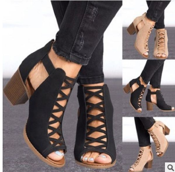 women sandals open toe high heel shoes ladies gladiator sandals square heel pumps summer shoes sandalias mujer y200620, Black
women sandals open toe high heel shoes ladies gladiator sandals square heel pumps summer shoes sandalias mujer y200620, Black