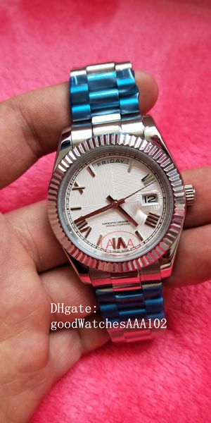 2020 luxury eta 2813 men's 2020 white gold day date 40mm silver roman 228239 sant blanc automatic watch men's watch gift watch, Slivery;brown
2020 luxury eta 2813 men's 2020 white gold day date 40mm silver roman 228239 sant blanc automatic watch men's watch gift watch, Slivery;brown
