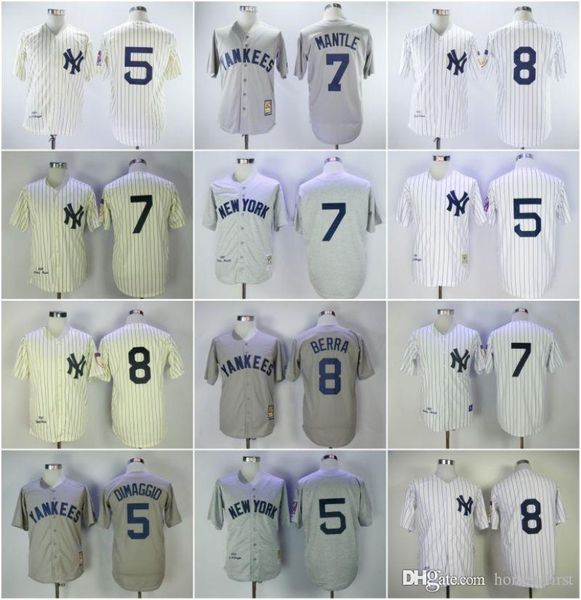 Cheap New York news 5# DiMaggio 7# Mantle 8# Berra Cream White Grey Retro Baseball News Shirt Stitched
Cheap New York news 5# DiMaggio 7# Mantle 8# Berra Cream White Grey Retro Baseball News Shirt Stitched