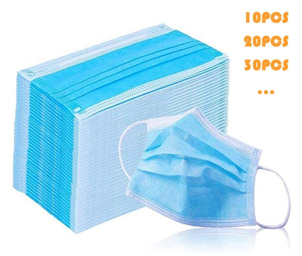 UK STOCK 3 Layer Disposable Face Mask Ear-loop Dust Mouth Masks Cover 3-Ply Non-woven one-time Soft maschere Breathable outdoor pads PM2.5
UK STOCK 3 Layer Disposable Face Mask Ear-loop Dust Mouth Masks Cover 3-Ply Non-woven one-time Soft maschere Breathable outdoor pads PM2.5