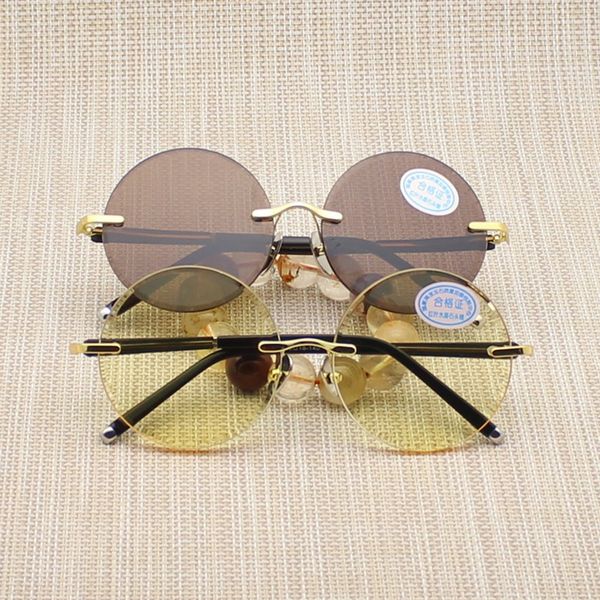 red leaf natural crystal crystal men's and women's frameless sun glasses round glasses
red leaf natural crystal crystal men's and women's frameless sun glasses round glasses