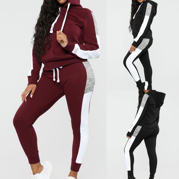loozykit autumn 2 pcs running set women warm velvet sport tracksuits winter casual striped hooded hoodie pants jogging suit sets, Black;blue
loozykit autumn 2 pcs running set women warm velvet sport tracksuits winter casual striped hooded hoodie pants jogging suit sets, Black;blue