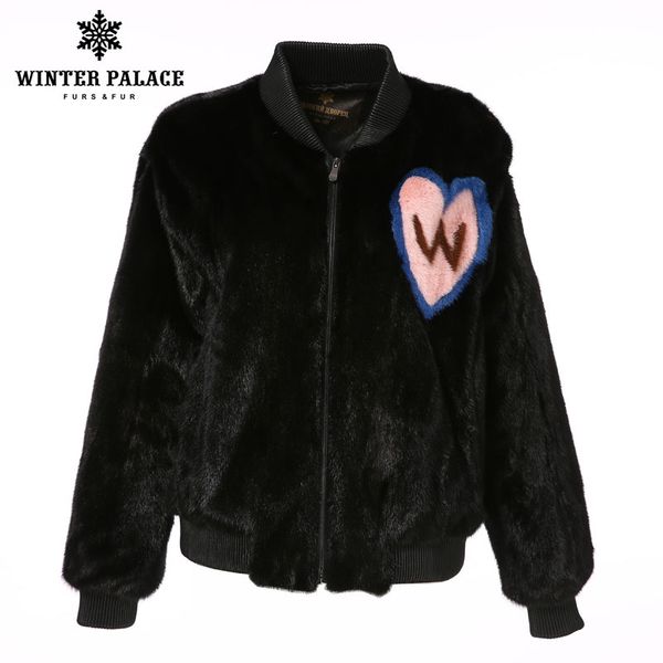 2018 casual natural real mlnk fur coat women winter mlnk fur short cloak baseball style jacket women real coat, Black
2018 casual natural real mlnk fur coat women winter mlnk fur short cloak baseball style jacket women real coat, Black