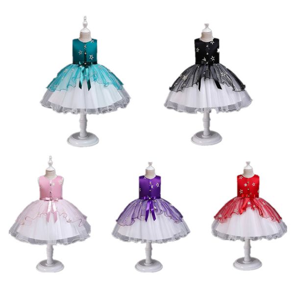 retail 5 colors girls halloween cosplay star embroidered net yarn princess dress kids luxury designer clothes girls wedding dresses, Red;yellow
retail 5 colors girls halloween cosplay star embroidered net yarn princess dress kids luxury designer clothes girls wedding dresses, Red;yellow