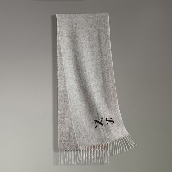 black thread personalized solid tassel women scarf customized embroidery cashmere winter female lady girls scarf, Blue;gray
black thread personalized solid tassel women scarf customized embroidery cashmere winter female lady girls scarf, Blue;gray