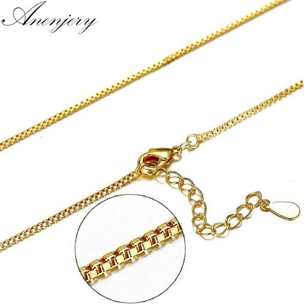 925 sterling silver necklace + yellow gold color box chain necklace for women collares
925 sterling silver necklace + yellow gold color box chain necklace for women collares