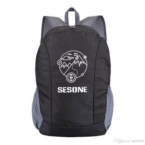 sesone водонепроницаемый открытый складная нейлон сверхлегкий рюкзак 20l- черный