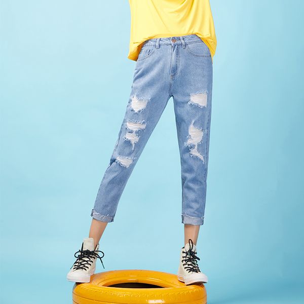 leijijeans new arrival spring mid-rise loose hole light blue harlan jeans for women street style plus size women jeans 9002
leijijeans new arrival spring mid-rise loose hole light blue harlan jeans for women street style plus size women jeans 9002