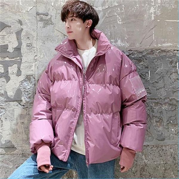 stand collar cotton-padded fashion bright color men jacket winter casual streetwear thick warm homme coat, Black
stand collar cotton-padded fashion bright color men jacket winter casual streetwear thick warm homme coat, Black