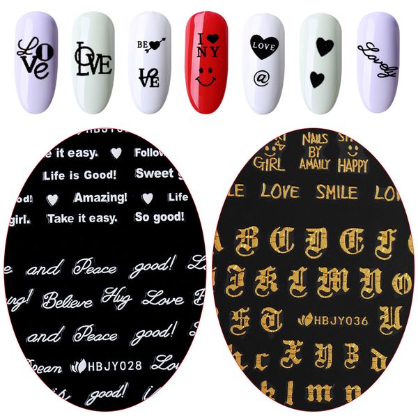 12 sheets love text english letter number water transfer nail stickers decal manicure decoration adhesive tips accessories, Black
12 sheets love text english letter number water transfer nail stickers decal manicure decoration adhesive tips accessories, Black
