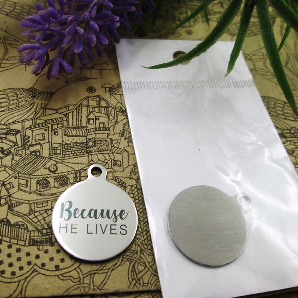 40pcs--"because he lives"stainless steel charms more style for choosing diy charms pendants for necklace, Bronze;silver
40pcs--"because he lives"stainless steel charms more style for choosing diy charms pendants for necklace, Bronze;silver