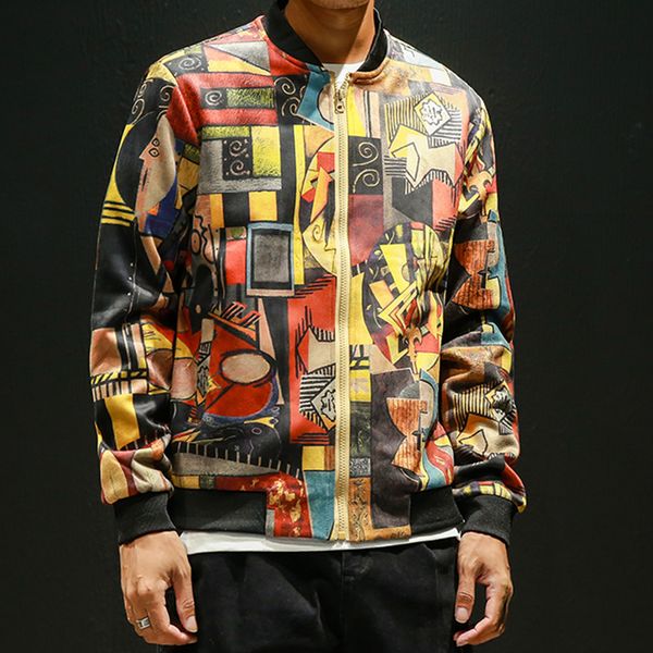 bomber jackets hip hop mens jackets and coats fashion prints windbreaker outwear streetwear coats 3xl male autumn, Black;brown
bomber jackets hip hop mens jackets and coats fashion prints windbreaker outwear streetwear coats 3xl male autumn, Black;brown