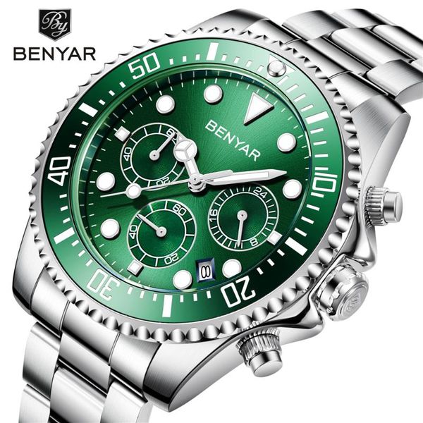 benyar 2020 fashion mens watches stainless steel sports chronograph quartz waterproof watch men relogio masculino, Slivery;brown
benyar 2020 fashion mens watches stainless steel sports chronograph quartz waterproof watch men relogio masculino, Slivery;brown