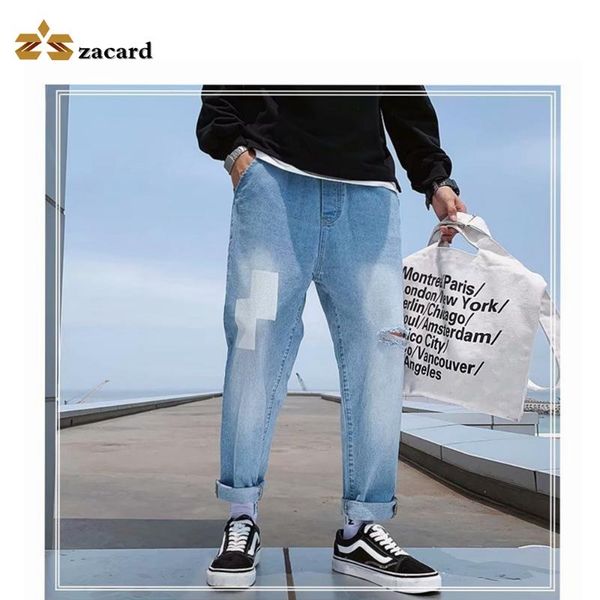 zacard new fashion mens casual blue jeans hip hop pants straight ripped denim pants streetwear
zacard new fashion mens casual blue jeans hip hop pants straight ripped denim pants streetwear