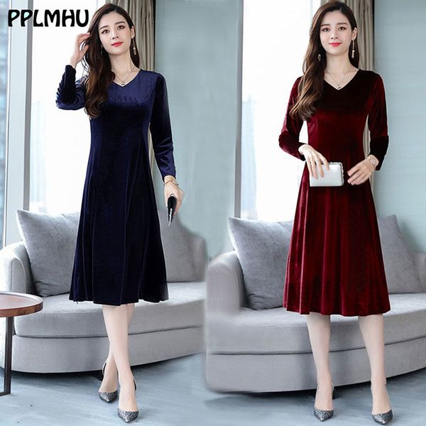 4xl 5xl plus size mother v-neck velvet dress women winter casual a-line midi loose solid color long sleeve vestidos wine red, Black;gray
4xl 5xl plus size mother v-neck velvet dress women winter casual a-line midi loose solid color long sleeve vestidos wine red, Black;gray