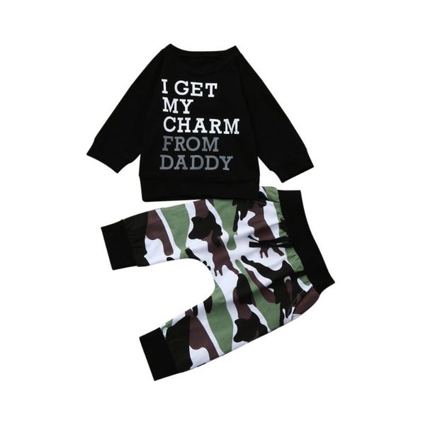genuine boys clothes set toddler kids baby boy letter t shirt +camouflage pants outfits clothes set cool baby ##2, White
genuine boys clothes set toddler kids baby boy letter t shirt +camouflage pants outfits clothes set cool baby ##2, White