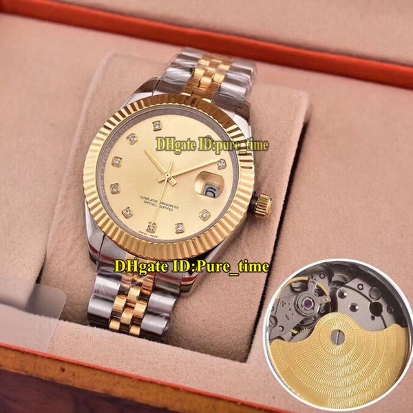 luxury new date 41mm 126333 gold dial miyota 8215 automatic mens watch sapphire two tone yellow gold steel bracelet gents watches pure_time, Slivery;brown
luxury new date 41mm 126333 gold dial miyota 8215 automatic mens watch sapphire two tone yellow gold steel bracelet gents watches pure_time, Slivery;brown