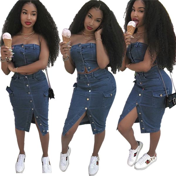 blue denim sexy 2 шт bodycon платье женщин без бретелек однобортный вечернее платье уличная одежда с открытыми плечами спинки платье миди n1, White
blue denim sexy 2 шт bodycon платье женщин без бретелек однобортный вечернее платье уличная одежда с открытыми плечами спинки платье миди n1, White