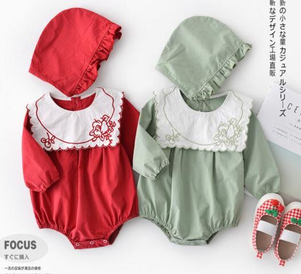 spring baby girl clothes romper girls pet pan collar with flower embroidery design long sleeve romper soft baby clothing romper 100% cotton, Blue
spring baby girl clothes romper girls pet pan collar with flower embroidery design long sleeve romper soft baby clothing romper 100% cotton, Blue