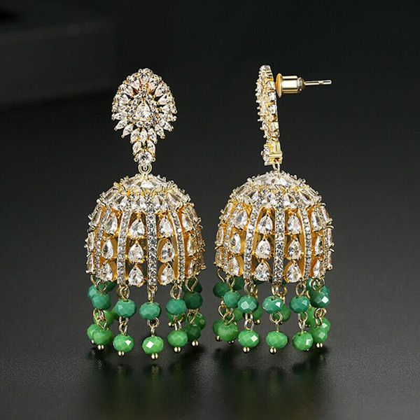 new crystal earring antique jhumki jhumka dangle earrings ethnic jewelry for women brial retro national style beads bell vintage, Silver
new crystal earring antique jhumki jhumka dangle earrings ethnic jewelry for women brial retro national style beads bell vintage, Silver