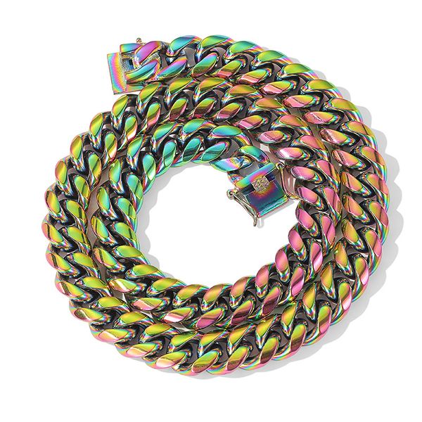 ear colorful 12mm stainless steel curb cuban link chain punk heavy gold silver plated cuban necklace for men 24inch
ear colorful 12mm stainless steel curb cuban link chain punk heavy gold silver plated cuban necklace for men 24inch
