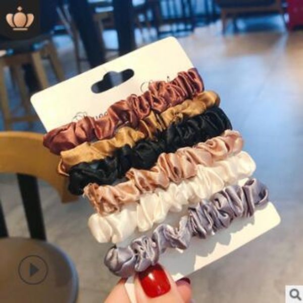 100set/lot 6pcs/set diy multi simple french satin rubber bands imitation silk hair bands hair styling tools accessory ha943, Brown
100set/lot 6pcs/set diy multi simple french satin rubber bands imitation silk hair bands hair styling tools accessory ha943, Brown