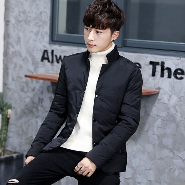 winter mens warm padded parka single breasted business man office work slim fit outwear coat casual ultra-light short parkas 4xl, Black
winter mens warm padded parka single breasted business man office work slim fit outwear coat casual ultra-light short parkas 4xl, Black