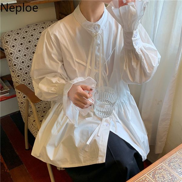 women's blouses & shirts neploe women bow tie stand neck blouse 2021 spring flare long sleeve white blusas korean causal sweet doll sh
women's blouses & shirts neploe women bow tie stand neck blouse 2021 spring flare long sleeve white blusas korean causal sweet doll sh