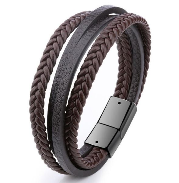 hand-woven multi-layer men's bracelet pu leather braided bracelet alloy magnetic buckle opp packaging men's bracelet wy738, Golden;silver
hand-woven multi-layer men's bracelet pu leather braided bracelet alloy magnetic buckle opp packaging men's bracelet wy738, Golden;silver
