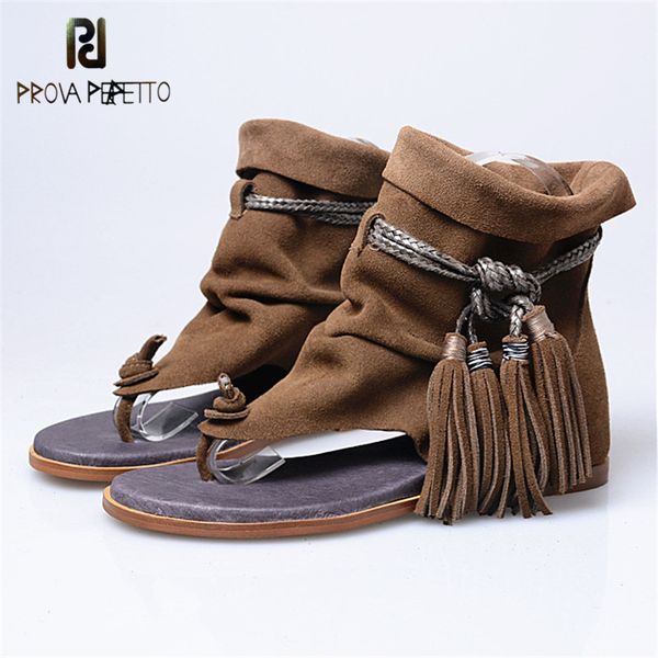 prova perfetto gladiator height increased hide flip flops sandals shoes casual suede leather lace-up tassels flat beach shoes, Black
prova perfetto gladiator height increased hide flip flops sandals shoes casual suede leather lace-up tassels flat beach shoes, Black