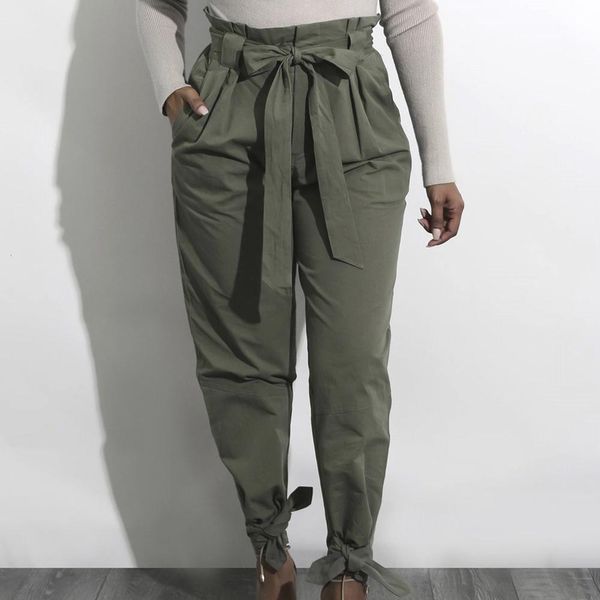 chic women solid color high waist bow belt causal ankle-tied pants trousers, Black;white
chic women solid color high waist bow belt causal ankle-tied pants trousers, Black;white