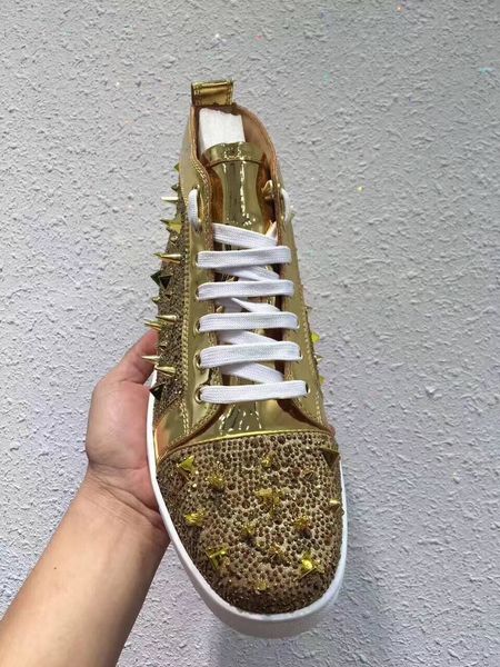 platform men's and women's shoes wild vintage luxury rhinestone rhinestone rivet red bottom shoes leather high-shoes 03, Black
platform men's and women's shoes wild vintage luxury rhinestone rhinestone rivet red bottom shoes leather high-shoes 03, Black