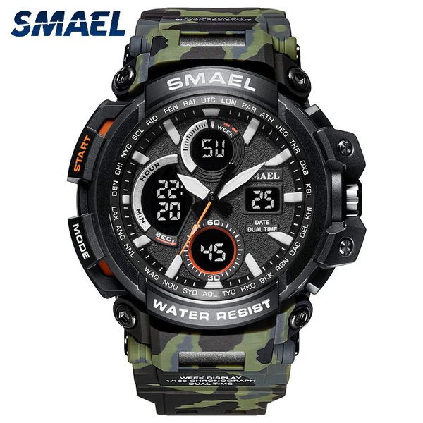 2019 new smael men sport watch dual display analog digital led electronic wrist watches #nn0311, Slivery;brown
2019 new smael men sport watch dual display analog digital led electronic wrist watches #nn0311, Slivery;brown