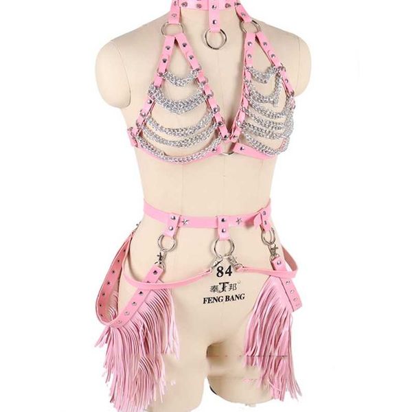 women metal chain costume outfit stage performance nightclub show bra chains belt dwy3378, Black;red
women metal chain costume outfit stage performance nightclub show bra chains belt dwy3378, Black;red