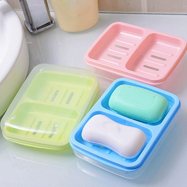 portable double soap dishes drain soapbox with cover soap dish box soap holder bathroom accessories
portable double soap dishes drain soapbox with cover soap dish box soap holder bathroom accessories