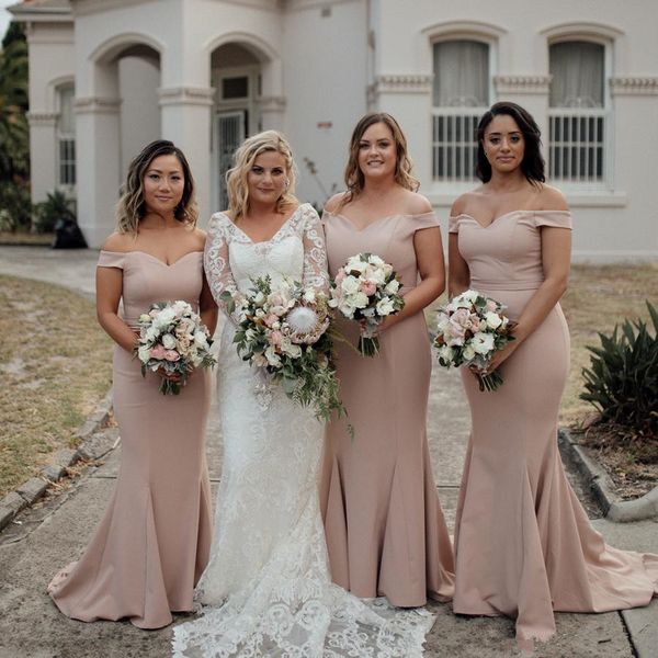 mermaid bridesmaid dresses off shoulder zipper back maid of honor dress long prom dresses, White;pink
mermaid bridesmaid dresses off shoulder zipper back maid of honor dress long prom dresses, White;pink